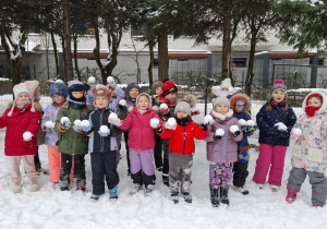 Zabawy na śniegu Grupa Niebieska